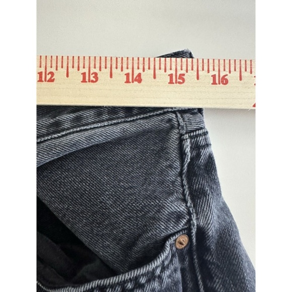 Denim Forum The Farrah High‎ Rise Wide Leg Jean Sz 31 Organic Cotton Black Denim - Picture 6 of 14